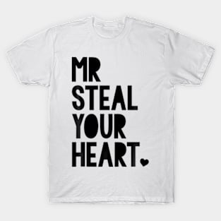 Boys Valentine Mr Steal Your Heart For Boys Toddlers T-Shirt